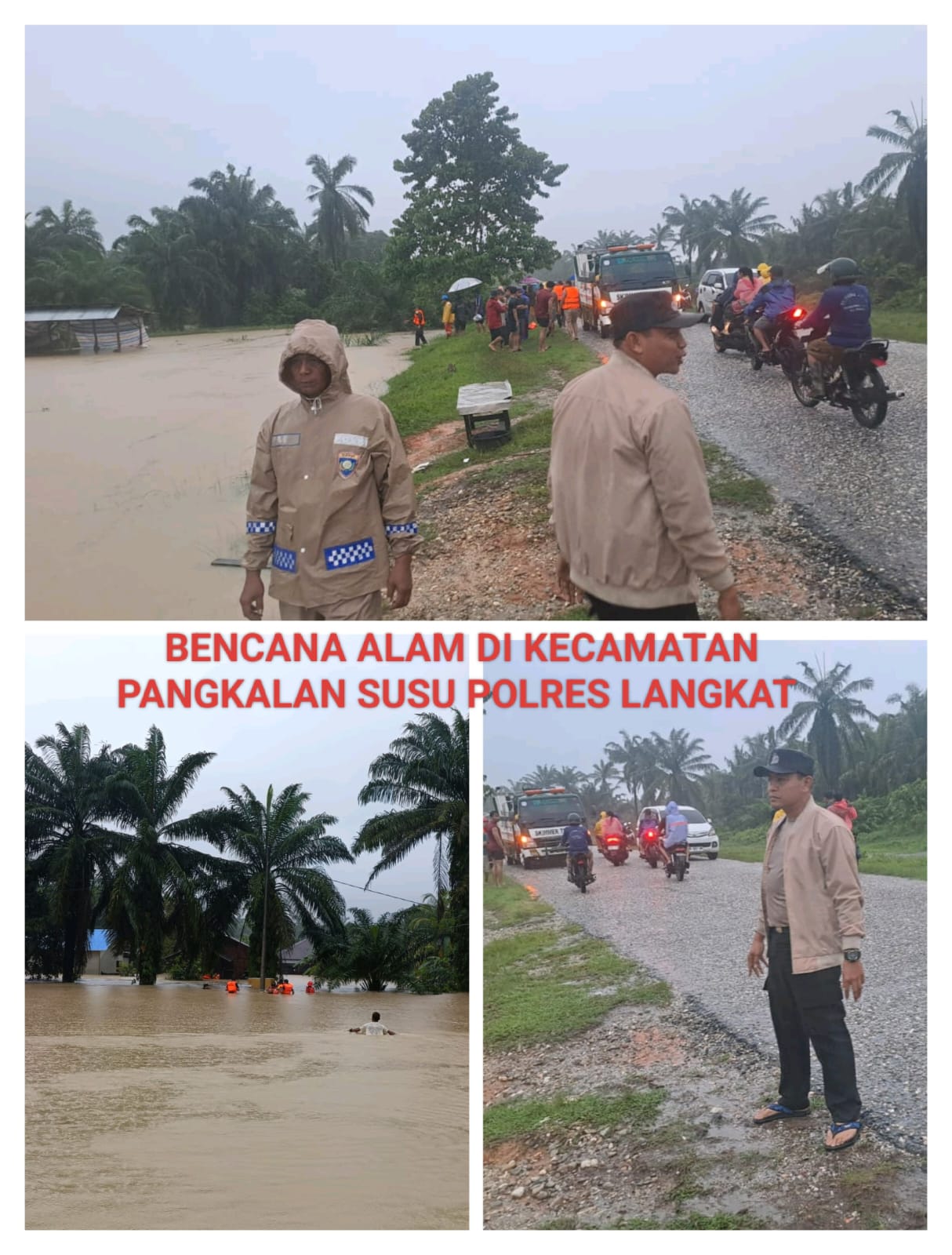 Update Terbaru Bencana Alam di Langkat: Polisi Bergerak Cepat Lakukan Evakuasi, Pengaturan Lalulintas, dan Koordinasi Lintas Instansi