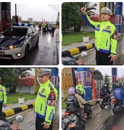 Banjir Lumpuhkan Arteri Binjai-Medan, Polda Sumut Hadir Berikan Solusi Lewat Pengawalan di Tol