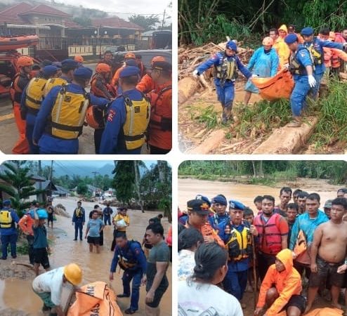 Polairud dan Tim SAR Gabungan Maksimalkan Evakuasi Korban Banjir di Sibolga–Tapteng