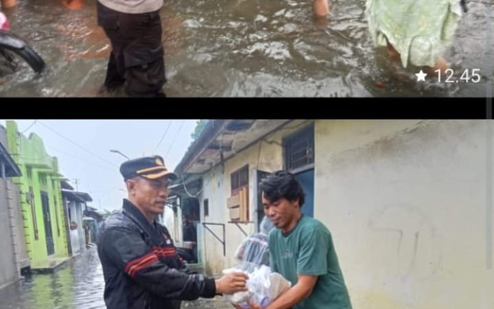 Polres Pelabuhan Belawan Beri Bantuan Kepada Masyarakat Yang Terdampak Banjir