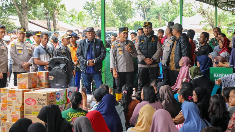 Wakapolda Sumut Tinjau Dua Posko Pengungsian Banjir, Pastikan Penanganan Berjalan Cepat dan Humanis