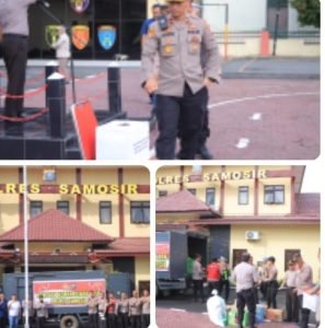 1 Truck Bantuan Kemanusiaan Dari Polres Samosir untuk Masyarakat Terdampak Bencana di Sumatera Utara