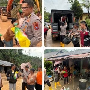 Bantu Pemulihan Pascabencana, KA SPN Polda Sumut Pimpin Distribusi Bansos di Desa Pagaran Lambung