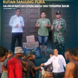 Aksi KemanusiaanRutan Tanjung Pura kembali salurkan bantuan kepada warga terdampak banjir