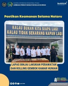 Lapas Binjai Lakukan Perawatan Dan Rolling Gembok Kamar Hunian