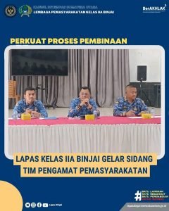 Lapas Kelas llA Binjai Gelar Sidang Tim Pengamat Pemasyarakatan
