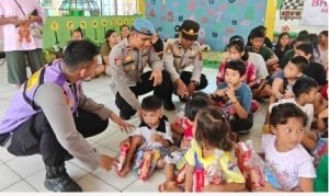 Tim Trauma Healing Polres Sibolga, Kunjungi Posko Pengungsian TK Negeri Pembina Sibolga
