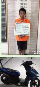 Polsek Besitang Amankan Pelaku Pencurian Sepeda Motor di Desa Halaban
