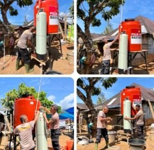 Polda Sumut Hadirkan Air Bersih untuk Warga Hutanabolon, Pasang Filter Air Nanotec pada Sumur Bor