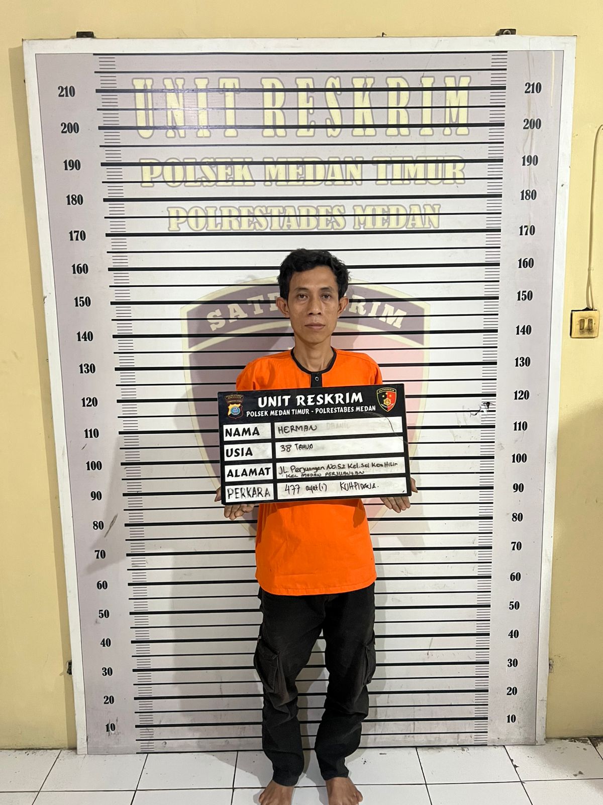 Reskrim Polsek Medan Timur Bekuk Pelaku Kasus Pencurian Besi Beton