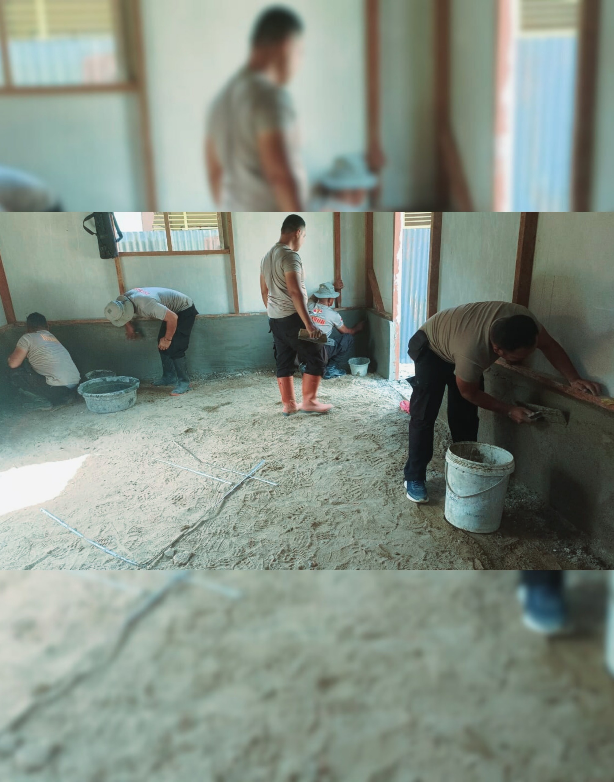 Bersama Warga Bangkit Pascabanjir, Brimob Lanjutkan Pembangunan Hunian Sementara