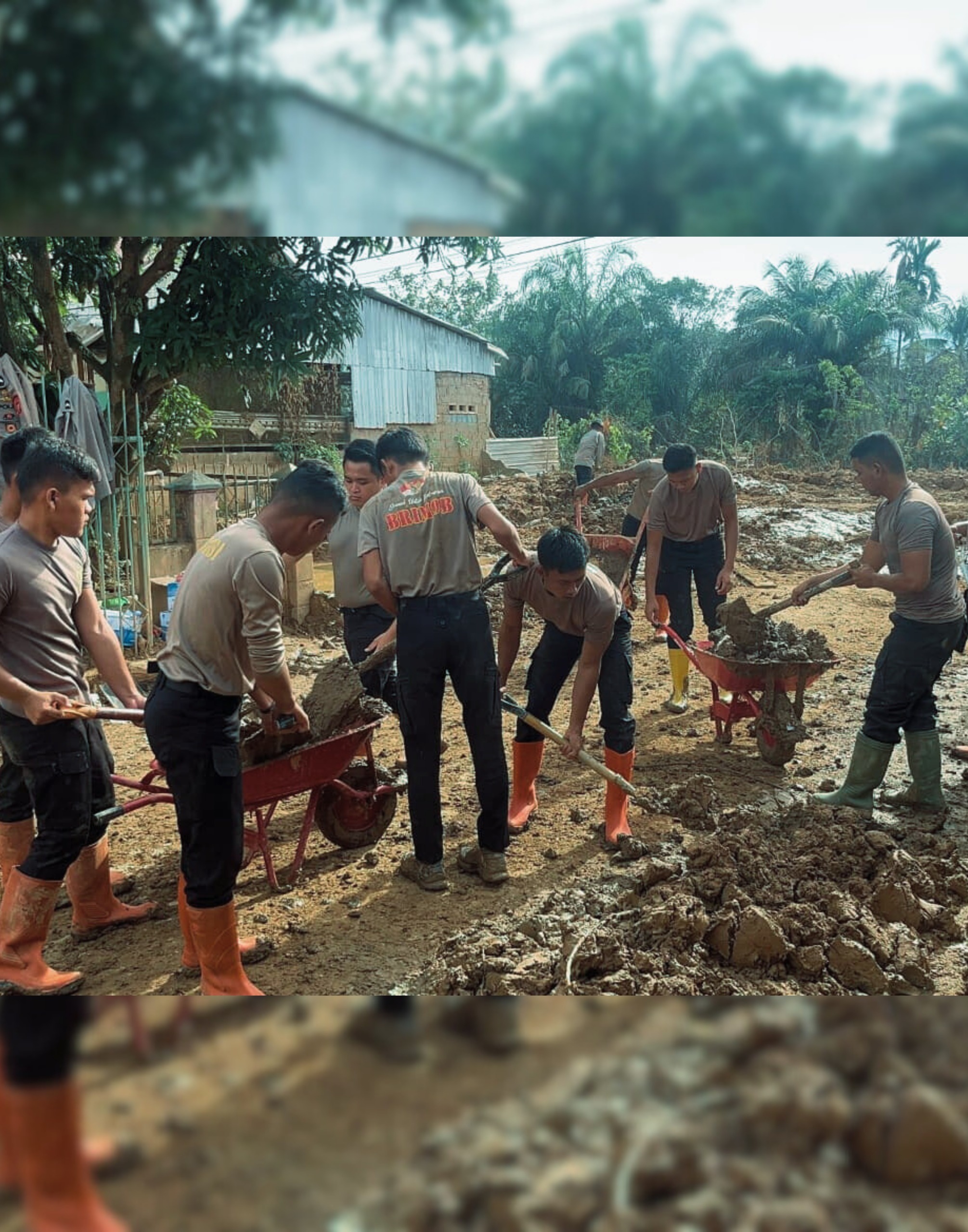 Negara Hadir di Tengah Duka, Brimob Polda Sumut Terus Bergerak Pulihkan Sibolga dan Tapanuli Tengah