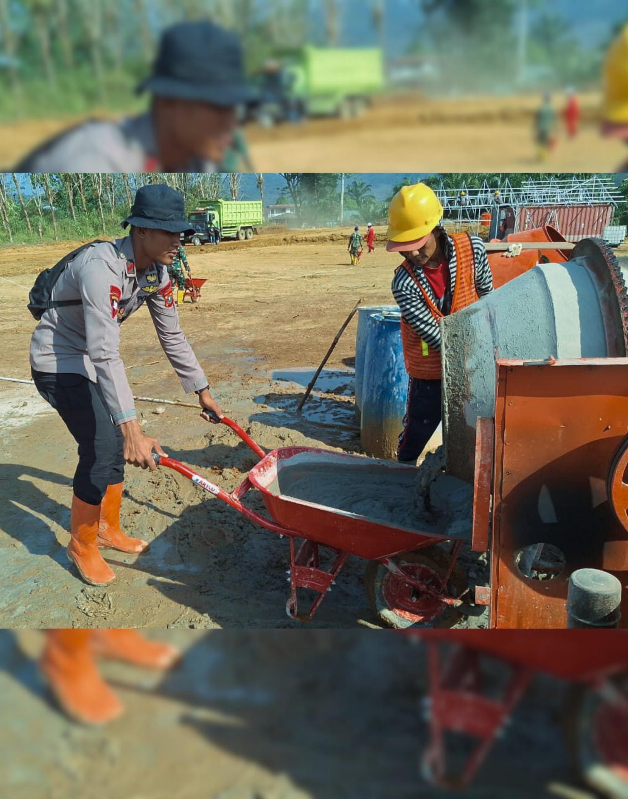 Di Tengah Luka Bencana, Brimob Sumut Hadir Membersamai Warga Batang Toru