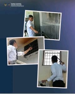 Rutan Pangkalan Brandan Laksanakan Monitoring Fasilitas dan Penguatan Pengamanan Lingkungan Rutan