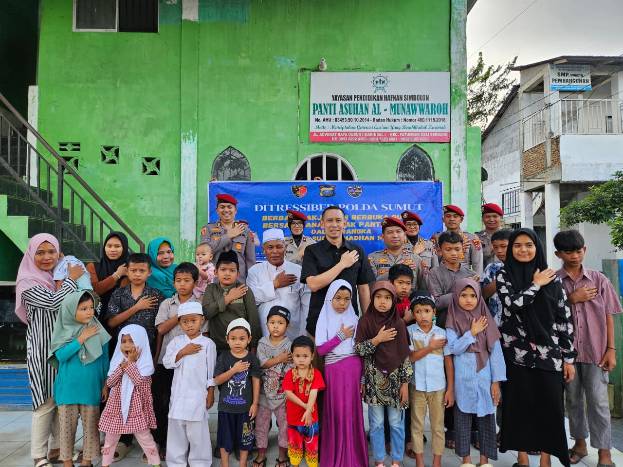 Ramadhan Penuh Kepedulian, Ditressiber Polda Sumut Berbagi Kebahagiaan dengan Anak Panti di Patumbak