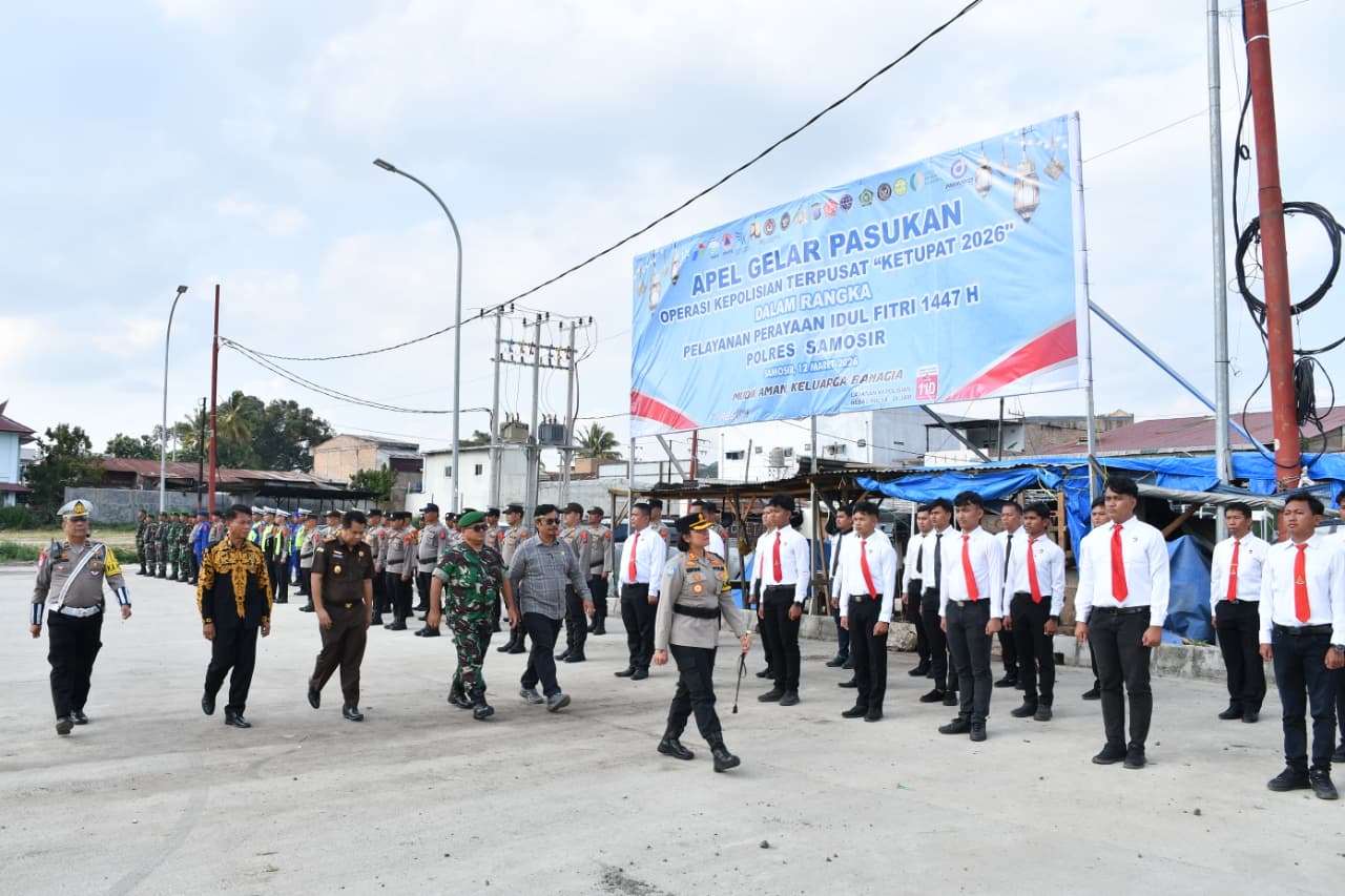 Polres Samosir Gelar Apel Pasukan Operasi Ketupat Toba 2026
