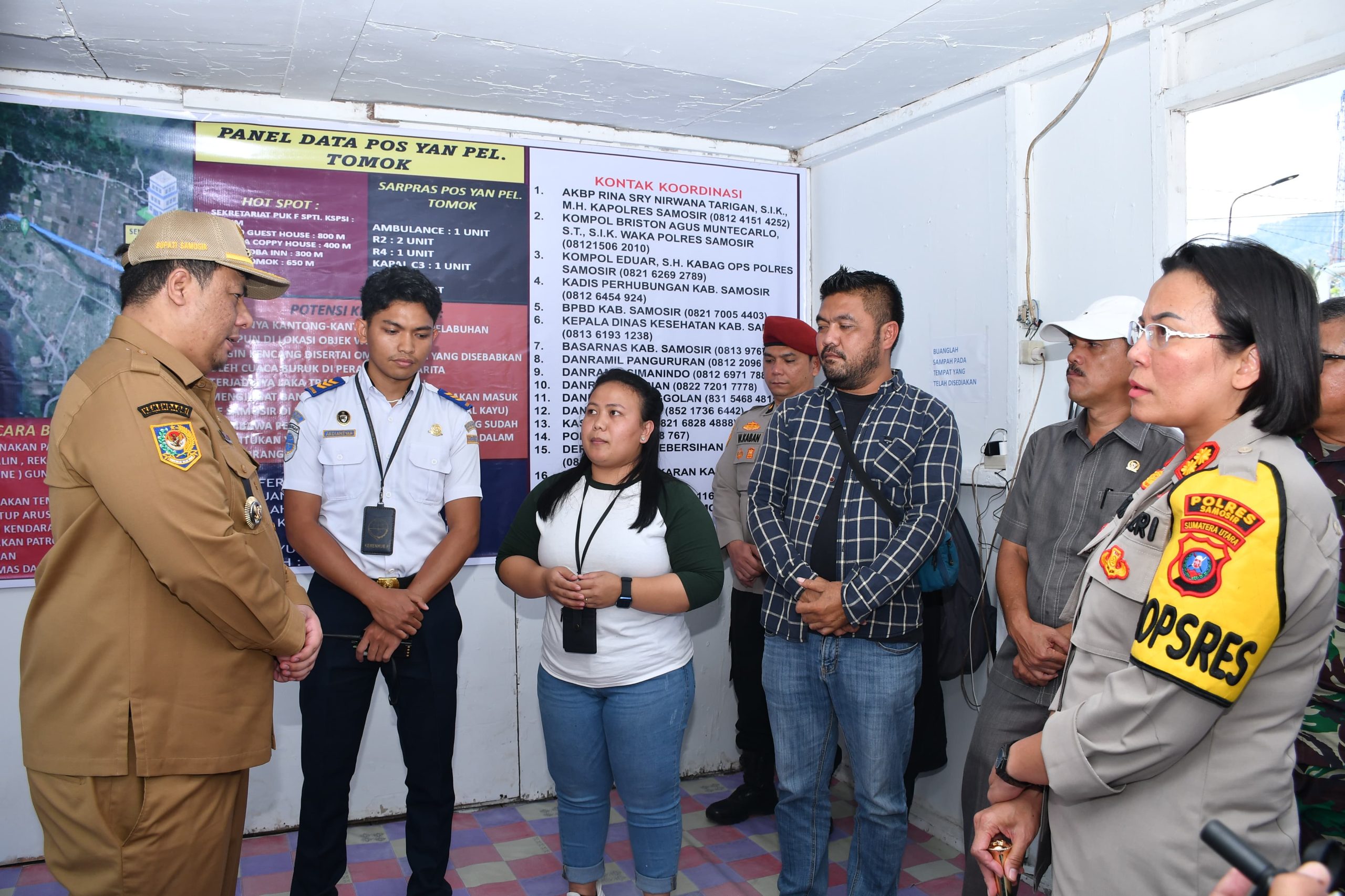 Bupati dan Wabup Samosir Monitoring Pengamanan Lebaran 2026, di 10 Pos Disiagakan