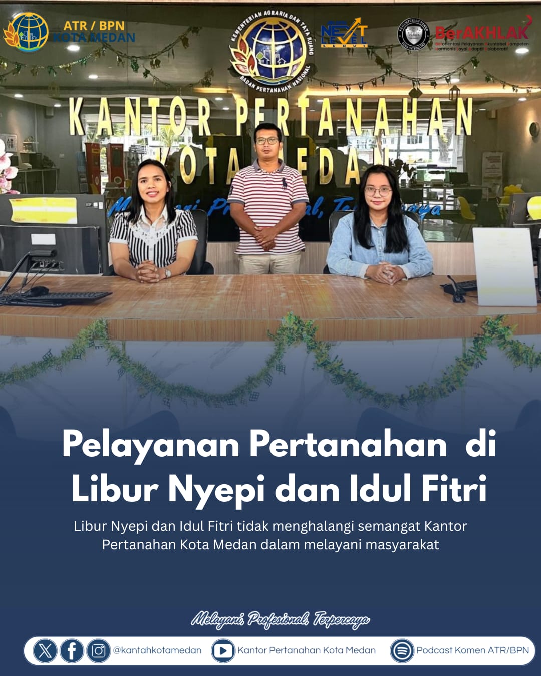 Pelayanan Pertanahan Tetap Buka Selama Libur Lebaran untuk Pemohon Langsung