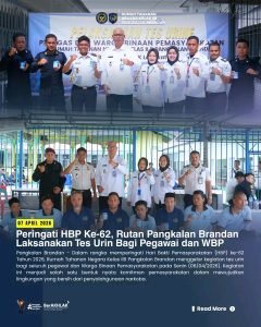 Peringati HBP Ke-62, Rutan Pangkalan Brandan Laksanakan Tes Urin Bagi Pegawai dan WBP