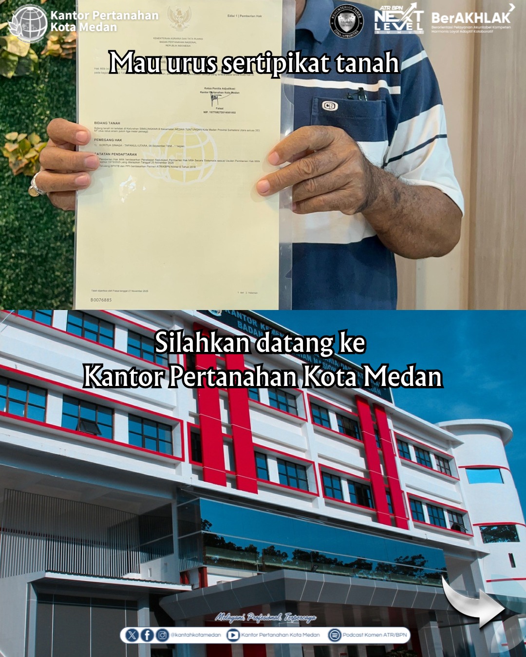 Ayo Urus Sendiri Sertipikat Tanahmu di Kantor Pertanahan Kota Medan, Tanpa Calo!