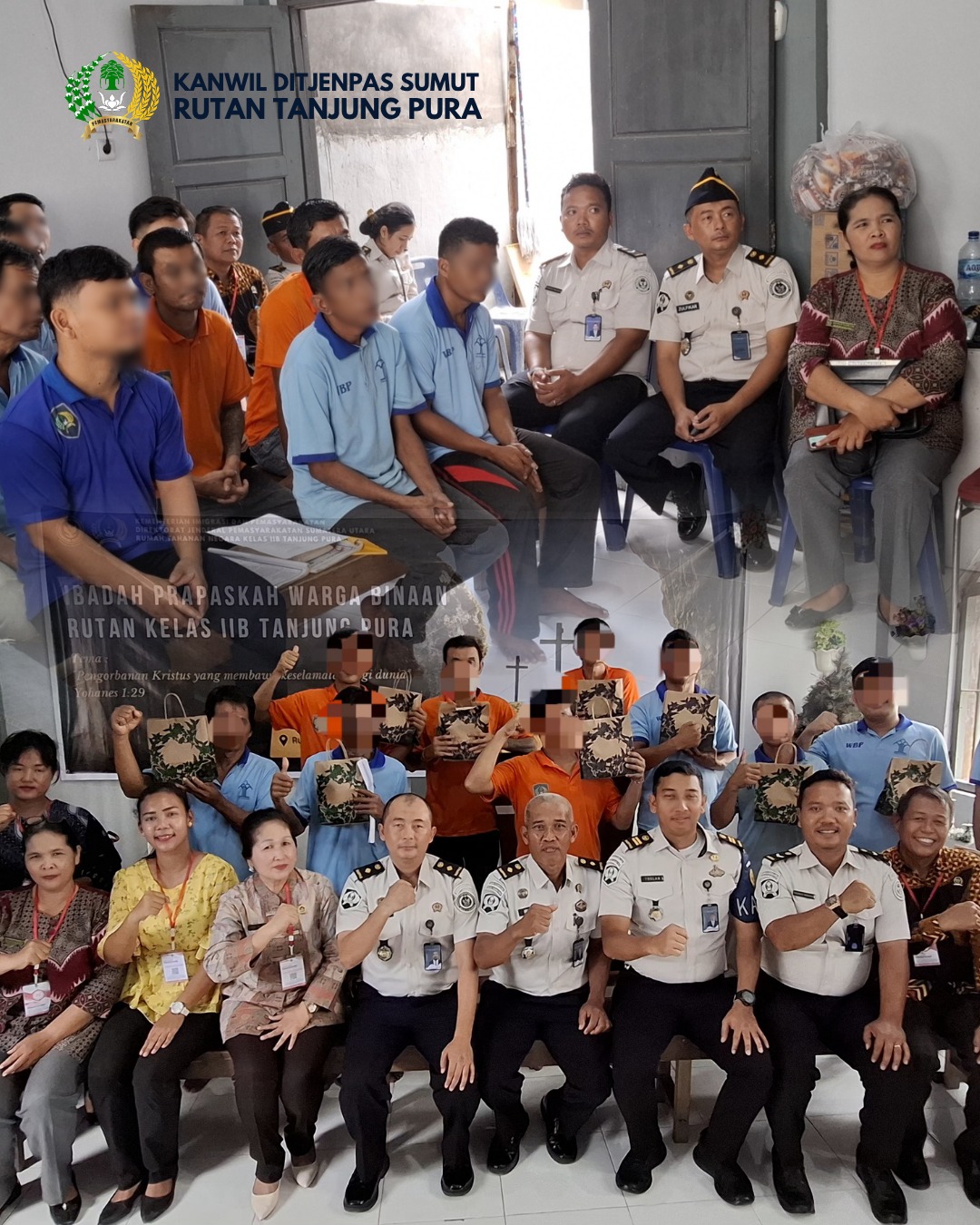 Sambut Prapaskah, Rutan Tanjung Pura Gelar Kegiatan Rohani Bersama Kemenag Langkat