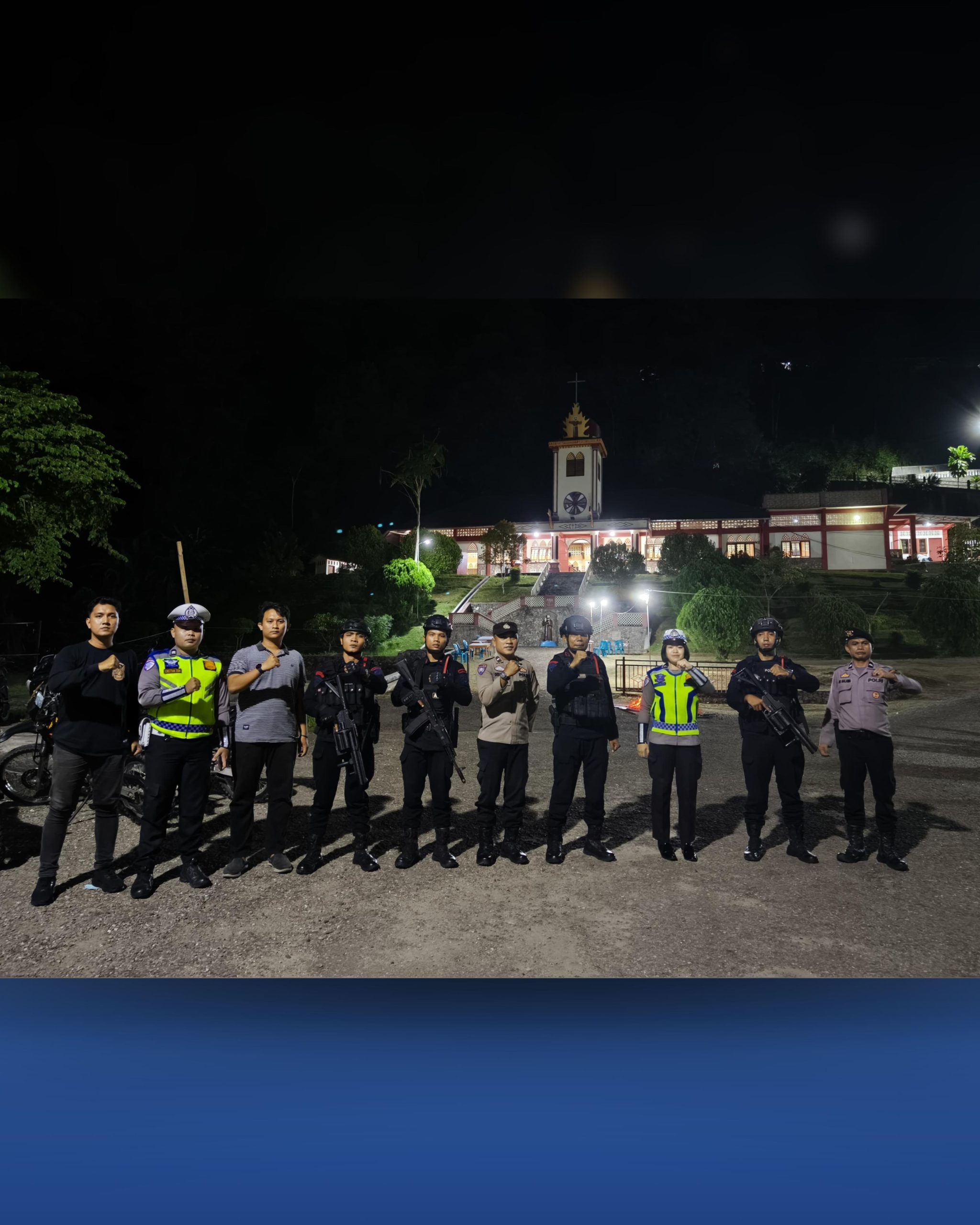 Brimob Siaga Penuh Amankan Ibadah Paskah di Gunungsitoli, Patroli Presisi Jaga Kondusivitas Kota