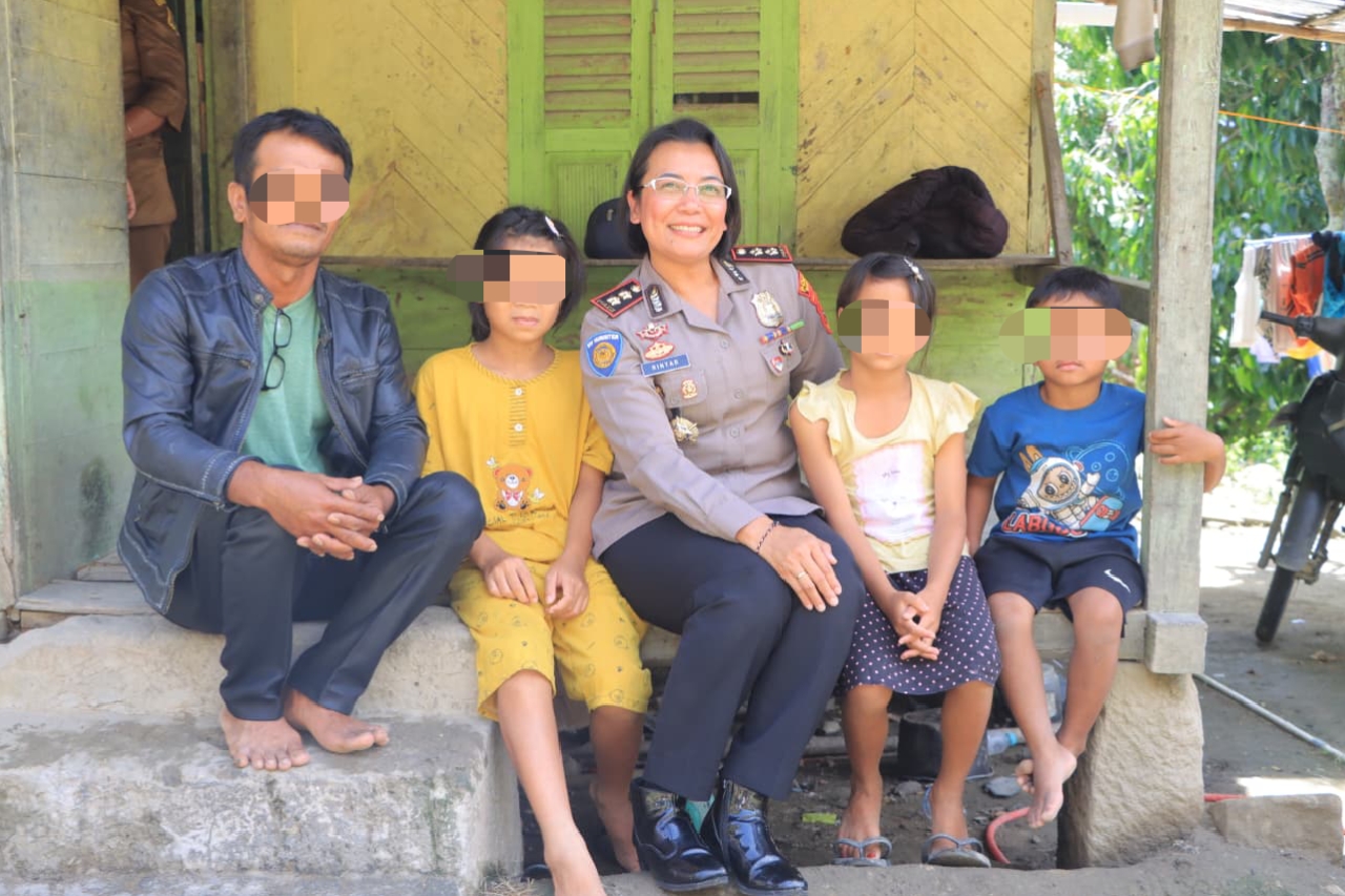 Kapolres Samosir Jadi Orangtua Asuh Anak Korban Penganiayaan, Wujud Kepedulian Masa Depan Korban