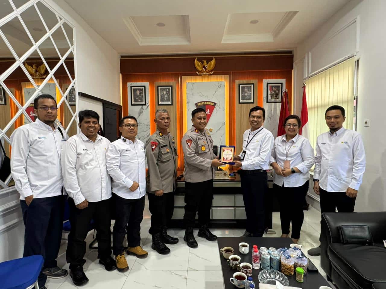 Perkuat Sinergi Keamanan Kelistrikan, PLN UP3 Pematangsiantar Jalin Koordinasi Bersama Batalyon B Brimob Sumut