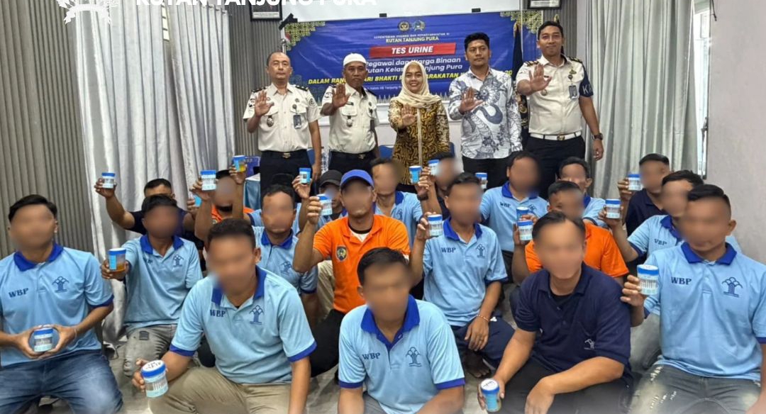 Sambut HBP ke-62, Rutan Tanjung Pura dan BNNK Langkat Gelar Tes Urine Massal