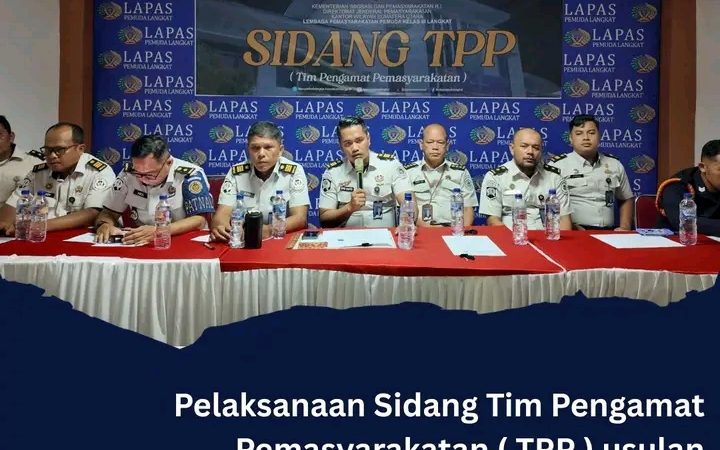 Lapas Pemuda Langkat Gelar Sidang TPP Usulan Integrasi Pembebasan Bersyarat dan usulan Tamping