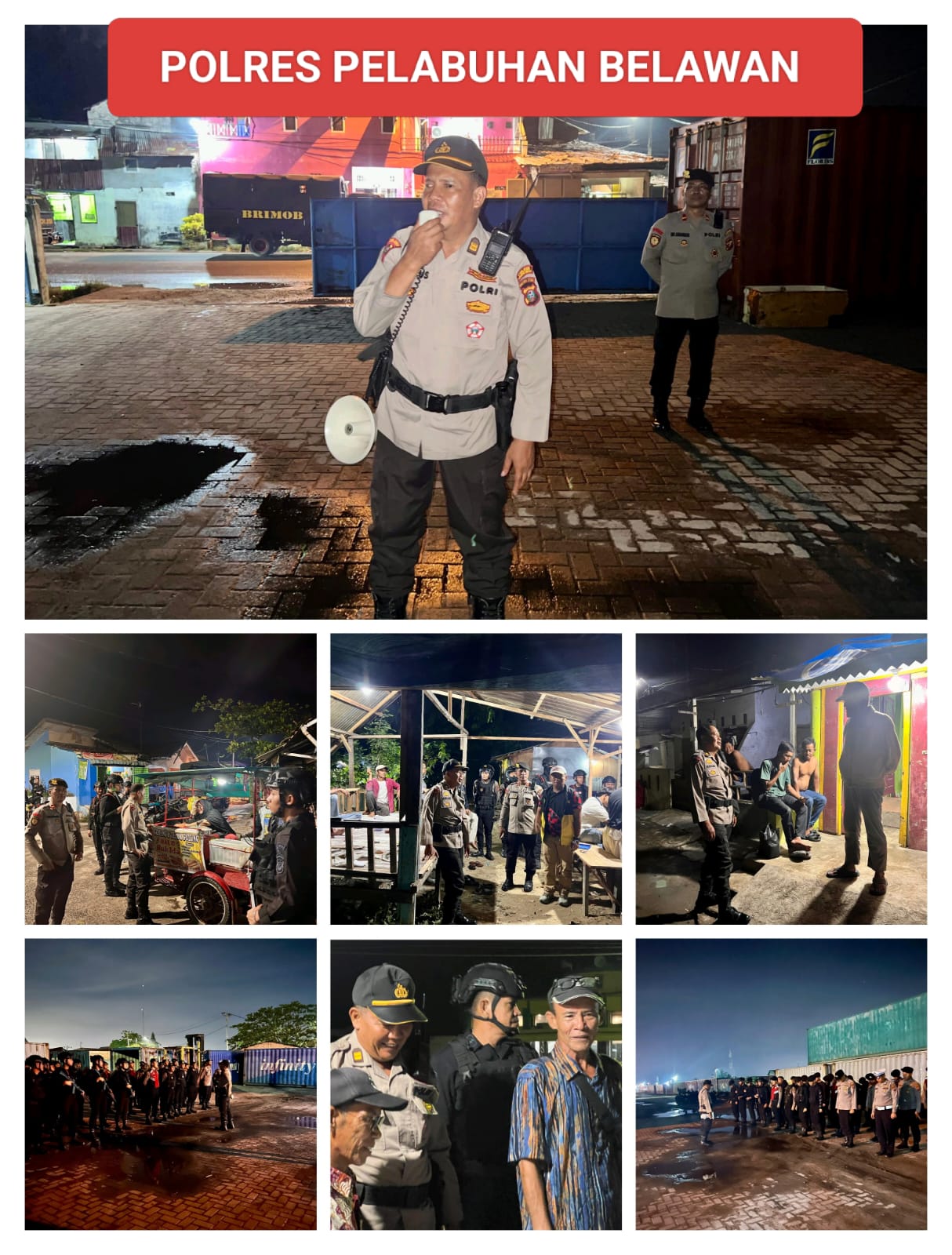 Patroli Skala Besar KRYD di Belawan, Libatkan Brimob Polda Sumut, Situasi Kondusif Tanpa Gangguan