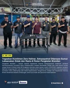 Tegaskan Komitmen Zero Halinar, Satopspatnal Ditjenpas Sumut Laksanakan Sidak dan Razia di Rutan Pangkalan Brandan