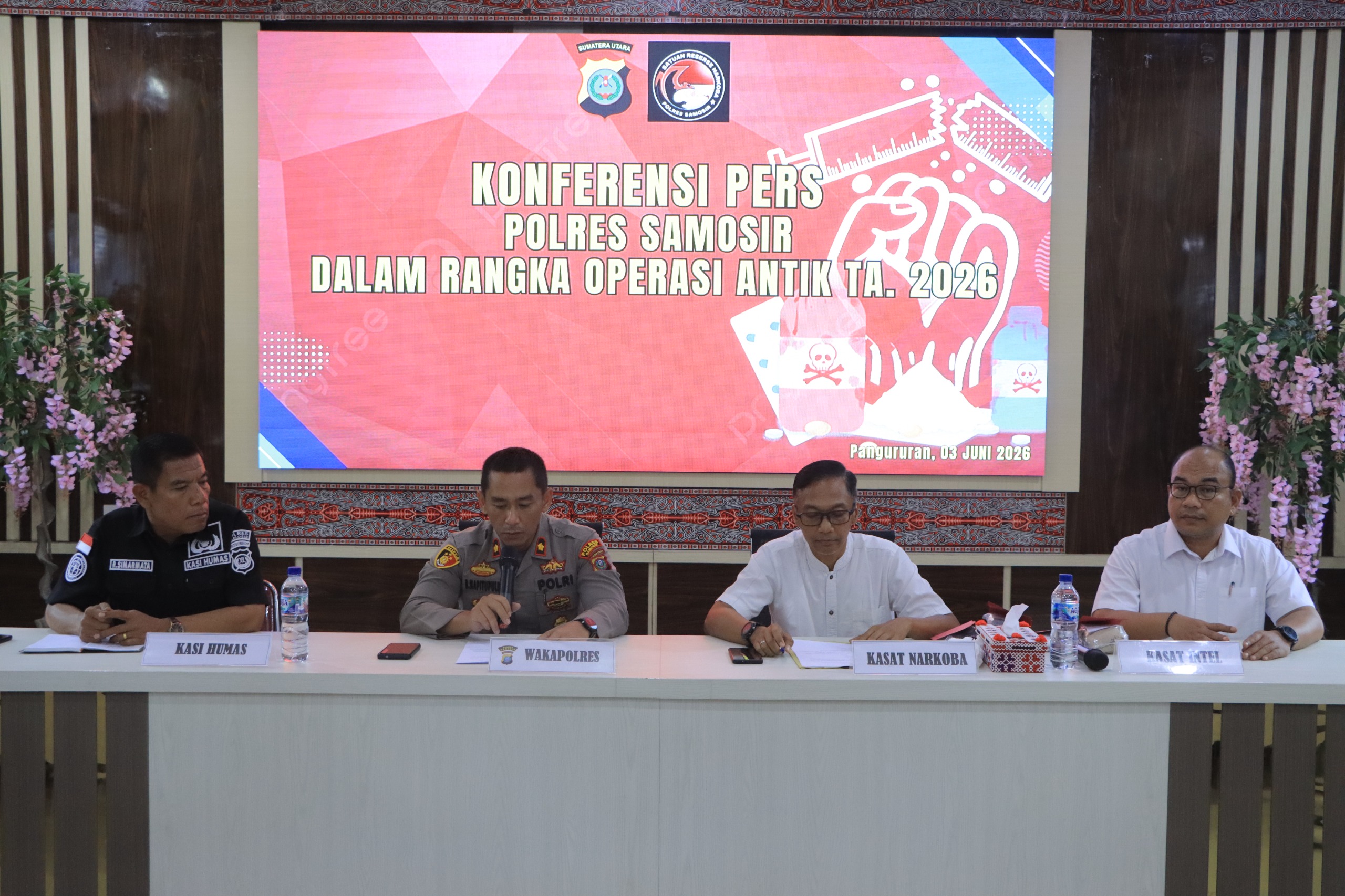 Polres Samosir Ungkap 4 Kasus Narkotika Selama Operasi Antik Toba
