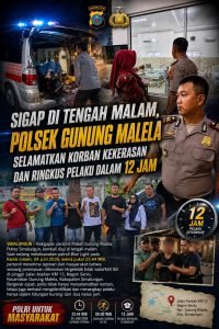 Sigap Di Tengah Malam, Polsek Gunung Malela Selamatkan Korban Kekerasan Dan Ringkus Pelaku Dalam 12 Jam