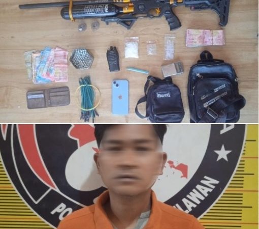 Sat Narkoba Polres Pelabuhan Belawan Tangkap Bandar Sabu di Bagan Deli, Ditemukan Senjata dan Uang Belasan Juta Rupiah