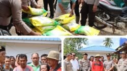 Wujud Kepedulian Pasca Banjir, Polres Tapanuli Tengah Salurkan Paket Sembako untuk Warga Hutanabolon