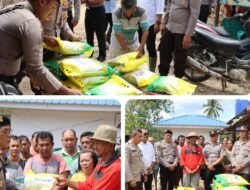 Wujud Kepedulian Pasca Banjir, Polres Tapanuli Tengah Salurkan Paket Sembako untuk Warga Hutanabolon