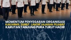 Momentum Penyegaran Organisasi Kakanwil Sumut Lantik Jajaran Pejabat Karutan Tanjung Pura Turut Hadir