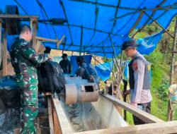 Tim Gabungan Tertibkan PETI di Pegagan Hilir, 47 Camp Hingga Mesin Dimusnahkan
