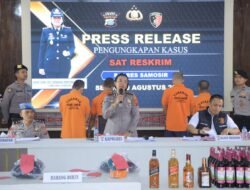 Sat Reskrim Polres Samosir Ungkap Tujuh Kasus Perhatian Publik