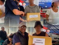 Pembagian Hadiah Lomba HUT Kemerdekaan Republik Indonesia ke-81 Digelar Rutan Tanjung Pura untuk Warga Binaan