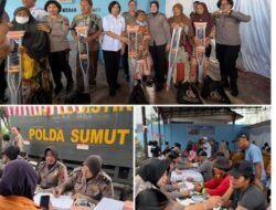 Polwan Polda Sumut Gelar Bakti Kesehatan, 200 Warga Belawan Dapat Pengobatan Gratis