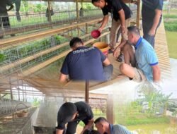 Penaburan Tahap Kedua, Rutan Tanjung Pura Sukses Tabur 2000 Benih Ikan Lele di Lahan Ketahanan Pangan