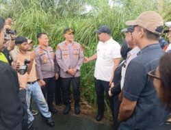 Gubernur Sumut Bersama Kapolres Binjai dan Plt. Bupati Langkat Tinjau Jalan Longsor di Desa Telagah