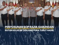 PENYUSUNAN SOP RAZIA GABUNGAN KANWIL DIRJENPAS SUMUT BERSAMA DANPAS BRIMOB I KORBRIMOB POLRI,RUTAN KELAS IIB tANJUNG PURA TURUT HADIR