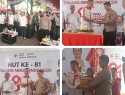 Kapolsek Medan Timur Kompol Agus M Butarbutar SH Wakili Kapolrestabes Medan Hadiri HUT PMI Kota Medan Ke-81
