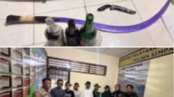Diduga Hendak Tawuran, Enam Remaja di Desa Surbakti Bawa Sajam dan Molotov Diamankan Polisi