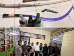 Diduga Hendak Tawuran, Enam Remaja di Desa Surbakti Bawa Sajam dan Molotov Diamankan Polisi
