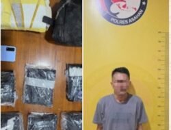 Satres Narkoba Polres Asahan Amankan Kurir Sabu 1,5 Kg di Silau Laut