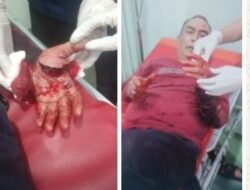 Tangan Seorang Wartawan Nyaris Putus Disabet Senjata Tajam Oleh Abang Ipar, di Kampung Beting, Pontianak